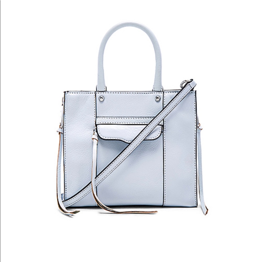 SIDE ZIP MAB TOTE MINI REBECCA MINKOFF LIGHT BLUE